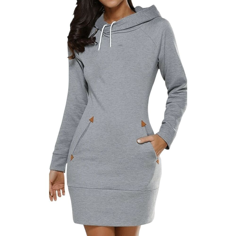 Hooded Long Sleeve Sweater Dress Size XS
